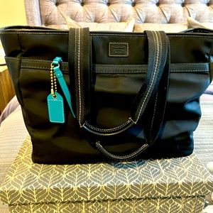 COACH Nylon Tote Bag - Large Shoulder - Black